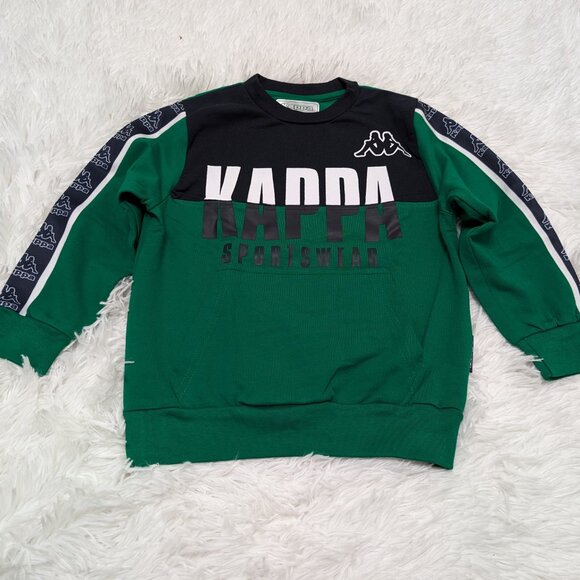 Kappa Unisex Crew Neck Green Pullover Loopknit with long sleeve Sweatshirt NWOT - Picture 6 of 9